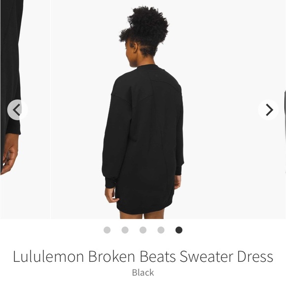 Lululemon Broken Beats Sweater Dress in Black Size XXS new with tags 🏷️ - Picture 9 of 9